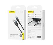 FONENG X51 1m USB-A to Type-C Braided Cable – 3A Black image