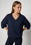 More &amp; More Sweatshirt with Wide 3/4 Sleeves - Classic Blue - Uk 10/36 image