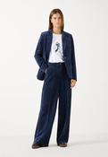 More &amp; More Wide Leg Corduroy Trousers - Classic Blue - Uk 8/34 image