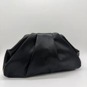 April Gathered Clutch - Black