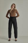 Para Mi Coco Crepe Black Trousers - Uk 8/34 image