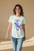Bella Artistic Floral T-Shirt Green - Sm/8-10 image