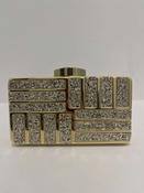 Geometric Shimmer Clutch Gold 009 image