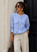 Elisia Striped Blouse Blue - S/M - 8-10