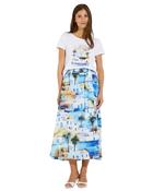 More &amp; More Summer Print Skirt - Uk 10/36 image
