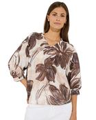 More &amp; More Brush Stroke Flower Print Blouse - Uk 12/38 image