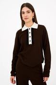 Pieszak Abby Polo Knit - Black Coffee - Uk 14/40 image