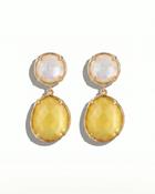 Elie Double Stone Drop Earrings in Yellow image