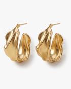 Ruth Sculptural Gold Hoop Earrings