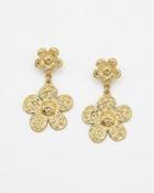 Stella Double Flower Drop Earrings