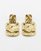 Cora Sculptural Square Drop Earrings