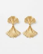 Rita Ginkgo Leaf Double Drop Earrings