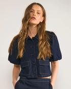 Numph NUALETTA SS Shirt - Dark Blue Denim - UK 16 / XL / 42