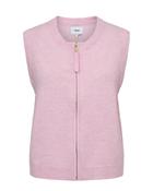 Numph NUFUETTE Zip Vest - Pink Lady - UK 10/ S / 36 image
