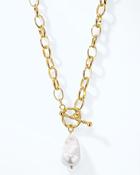 Arizona Gold Chain Necklace with Baroque Pearl Pendant image
