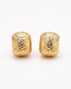 Adele Gold Textured Hoop Earrings image