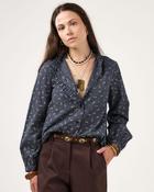 Angele Navy Blouse - S - UK 8/10 image