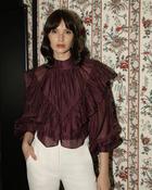Davinda Brown Blouse - M/L-14-16 image