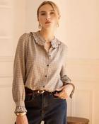 Ali Check Collar Blouse - L/14 image