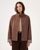 Maria Brown Ruffle Neck Jacket - S/M-10-12 image