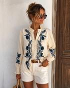 Everleigh Bohemian Embroidered Shirt - M/12 image