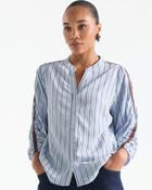 Jansen Amsterdam - Leah V-Neck Blouse - Blue - UK 8 / S / 36