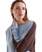 Jansen Amsterdam - Emmy Sweater - Blue And Brown - UK 14 / XL / 42