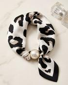 Mai Silky Scarf with Magnetic Pearl Clasp image
