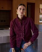 April Cord Wine Blouse - L/14 image