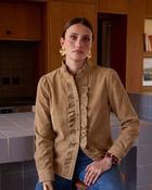 April Cord Taupe Blouse - S/10 image