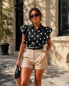 Eileen Polka Dot Ruffle Shirt - M/12 image