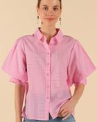 Genevieve Gingham Pink Shirt - uk-8-s-36 image