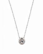 Rosa Silver Diamante Necklace image