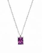 Iris Silver Necklace with Purple Gemstone image