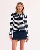 Leo &amp; Ugo Navy stripe knit AE132 - UK12/SIZE 2