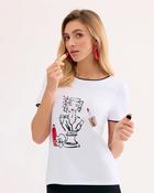Leo &amp; Ugo Artistic Portrait T-Shirt - UK10/SIZE1