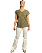 Para Mi Jade Flare Jeans  - Cream - 40/UK 14 Leg 32" image