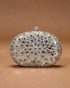 Aliya Silver Clutch