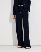 More &amp; More Wide Leg Drawstring Navy Trousers - Uk 8/34 image