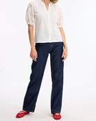 Leo &amp; Ugo White lace detail blouse TEW564 - UK14/SIZE 3
