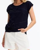Leo &amp; Ugo Navy tshirt BE711 - UK8/SIZE0