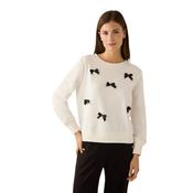 More &amp; More - Sweatshirt with Bows 0041 Off White - UK 8/34/S image