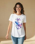 Bella Artistic Floral T-Shirt White - l-xl / 14-16 image
