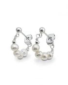 Livia Pearl Hoop Earrings image