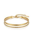 Lara Gold Double Herringbone Bracelet image