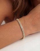 Reese Gold Double Row Crystal Tennis Bracelet image