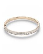 Emily Rhinestone Bangle Bracelet - Gold image