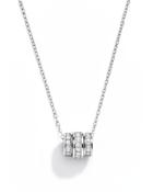 Lucy Triple Ring Pendant Necklace - Silver image