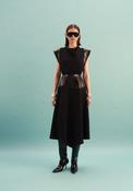 Kameya Kara Dress with Leather Detail - Black - UK 8/36 image