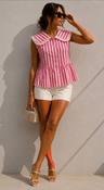 Emily Sleeveless Striped Blouse - S/M image